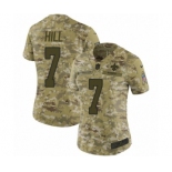 Women's Nike New Orleans Saints #7 Taysom Hill Limited Camo 2018 Salute to Service NFL Jersey