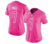 Women's Nike New Orleans Saints #7 Taysom Hill Limited Pink Rush Fashion NFL Jersey