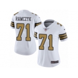 Women's Nike New Orleans Saints #71 Ryan Ramczyk Limited White Rush NFL Jersey