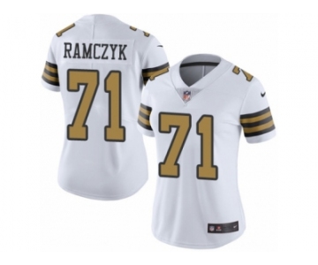 Women's Nike New Orleans Saints #71 Ryan Ramczyk Limited White Rush NFL Jersey