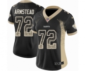 Women's Nike New Orleans Saints #72 Terron Armstead Limited Black Rush Drift Fashion NFL Jersey