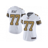 Women's Nike New Orleans Saints #77 Willie Roaf Limited White Rush NFL Jersey