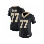 Women's Nike New Orleans Saints #77 Willie Roaf Vapor Untouchable Limited Black Team Color NFL Jersey