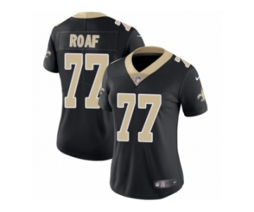 Women's Nike New Orleans Saints #77 Willie Roaf Vapor Untouchable Limited Black Team Color NFL Jersey