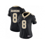 Women's Nike New Orleans Saints #8 Archie Manning Vapor Untouchable Limited Black Team Color NFL Jersey