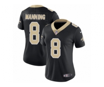 Women's Nike New Orleans Saints #8 Archie Manning Vapor Untouchable Limited Black Team Color NFL Jersey