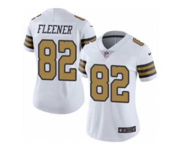 Women's Nike New Orleans Saints #82 Coby Fleener Limited White Rush NFL Jersey