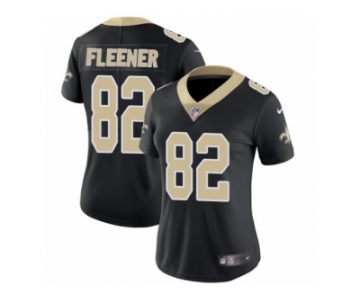 Women's Nike New Orleans Saints #82 Coby Fleener Vapor Untouchable Limited Black Team Color NFL Jersey