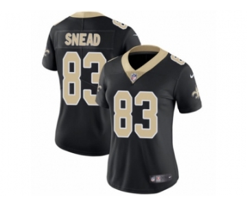 Women's Nike New Orleans Saints #83 Willie Snead Vapor Untouchable Limited Black Team Color NFL Jersey