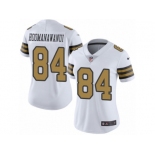 Women's Nike New Orleans Saints #84 Michael Hoomanawanui Limited White Rush NFL Jersey