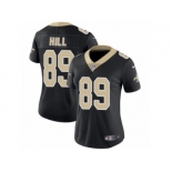 Women's Nike New Orleans Saints #89 Josh Hill Vapor Untouchable Limited Black Team Color NFL Jersey