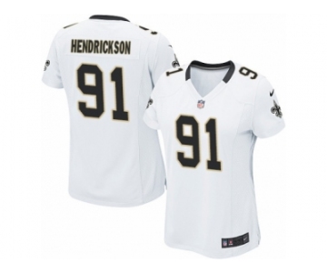 Women's Nike New Orleans Saints #91 Trey Hendrickson Limited White NFL Jersey