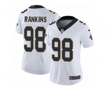 Women's Nike New Orleans Saints #98 Sheldon Rankins Vapor Untouchable Limited White NFL Jersey