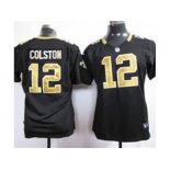 nike women nfl jerseys new orleans saints #12 colston black[nike]