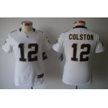 nike women nfl jerseys new orleans saints #12 colston white[nike limited]