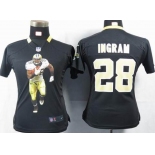 nike women nfl jerseys new orleans saints #28 ingram black[portrait fashion]