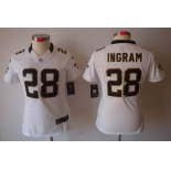 nike women nfl jerseys new orleans saints #28 ingram white[nike limited]