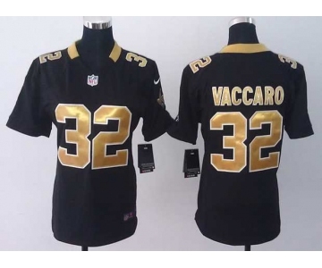 nike women nfl jerseys new orleans saints #32 vaccaro black[nike][vaccaro]