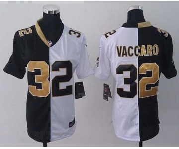 nike women nfl jerseys new orleans saints #32 vaccaro white-black[nike split][vaccaro]