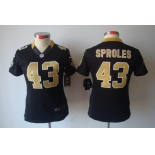 nike women nfl jerseys new orleans saints #43 sproles black[nike limited]