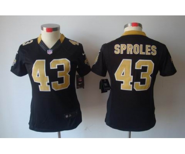 nike women nfl jerseys new orleans saints #43 sproles black[nike limited]