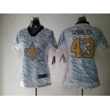 nike women nfl jerseys new orleans saints #43 sproles [fem fan zebra]