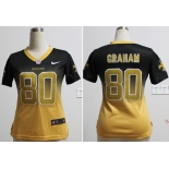 nike women nfl jerseys new orleans saints #80 graham black-gold[nike drift fashion][second version]