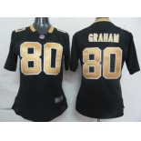 nike women nfl jerseys new orleans saints #80 graham black[nike]