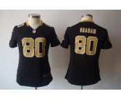 nike women nfl jerseys new orleans saints #80 graham black[nike]