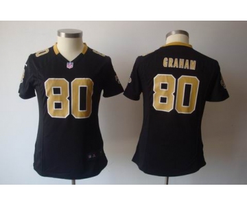 nike women nfl jerseys new orleans saints #80 graham black[nike]