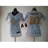 nike women nfl jerseys new orleans saints #80 graham [fem fan zebra]