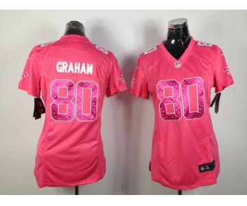 nike women nfl jerseys new orleans saints #80 graham pink[nike]