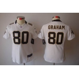 nike women nfl jerseys new orleans saints #80 graham white[nike limited]