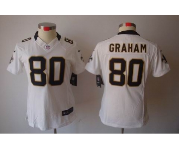 nike women nfl jerseys new orleans saints #80 graham white[nike limited]