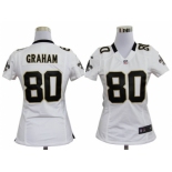 nike women nfl jerseys new orleans saints #80 graham white[nike]