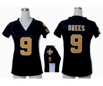 nike women nfl jerseys new orleans saints #9 brees black[draft him ii top]