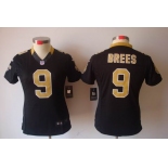 nike women nfl jerseys new orleans saints #9 brees black[nike limited]