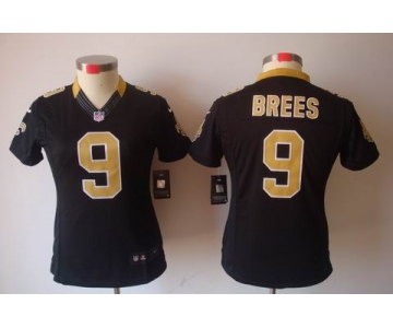 nike women nfl jerseys new orleans saints #9 brees black[nike limited]