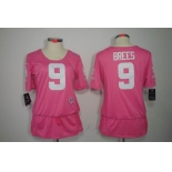 nike women nfl jerseys new orleans saints #9 brees pink[breast cancer awareness]