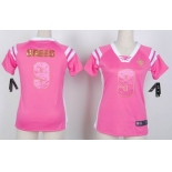 nike women nfl jerseys new orleans saints #9 brees pink[fashion Rhinestone sequins]