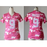 nike women nfl jerseys new orleans saints #9 brees pink[fashion camo]