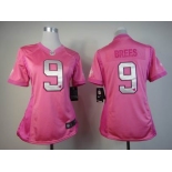 nike women nfl jerseys new orleans saints #9 brees pink[nike love's]