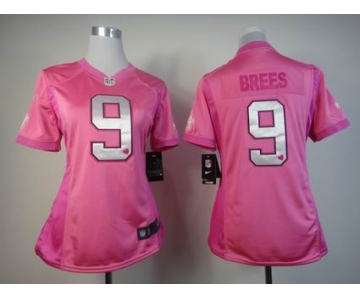 nike women nfl jerseys new orleans saints #9 brees pink[nike love's]