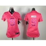 nike women nfl jerseys new orleans saints #9 brees pink[nike]