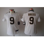 nike women nfl jerseys new orleans saints #9 brees white[nike limited]