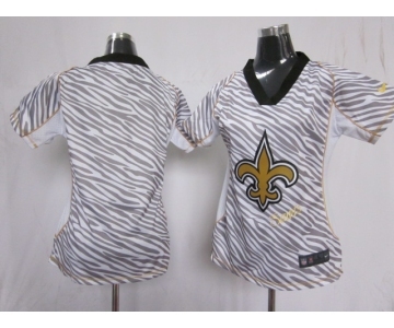 nike women nfl jerseys new orleans saints blank[fem fan zebra]