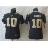 women nike new orleans saints #10 cooks black