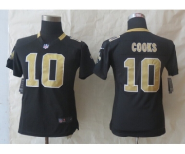 women nike new orleans saints #10 cooks black