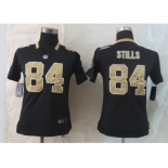 women nike new orleans saints #84 stills black