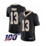 Youth New Orleans Saints #13 Michael Thomas Black Team Color Vapor Untouchable Limited Player 100th Season Football Jersey